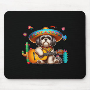 Shih Tzu Sombrero Mexican Guitar Cinco De Mayo Own Mouse Pad