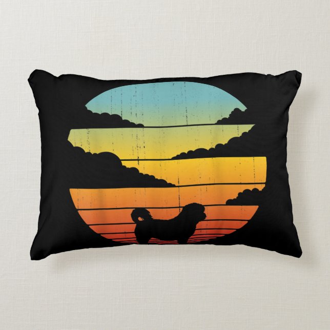 Shih Tzu Style 60s 70s Men Women Gifts Accent Pillow (Front)