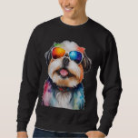 Shih Tzu Sunglasses Dog Funny Animal Art Print Gra Sweatshirt<br><div class="desc">Shih Tzu Sunglasses Dog Funny Animal Art Print Graphic</div>