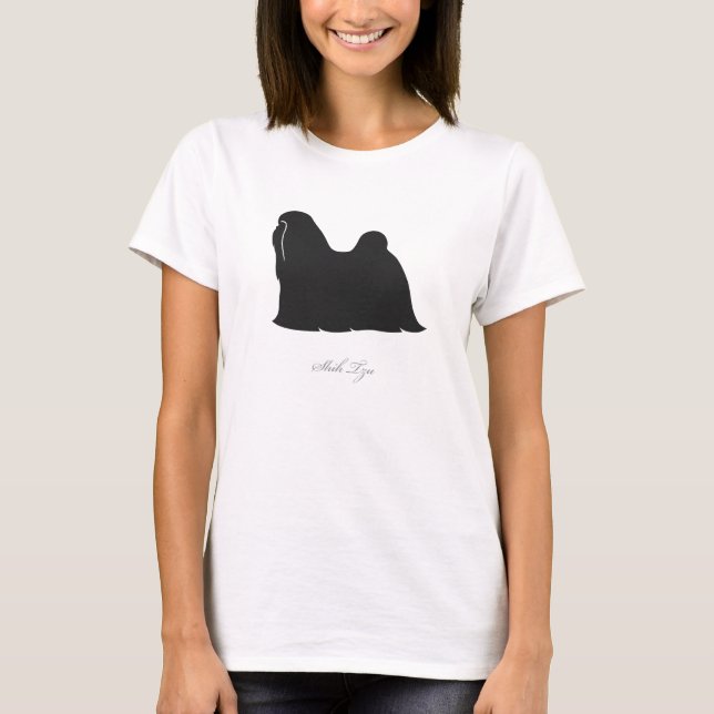 Shih Tzu T-shirt (black silhouette) (Front)