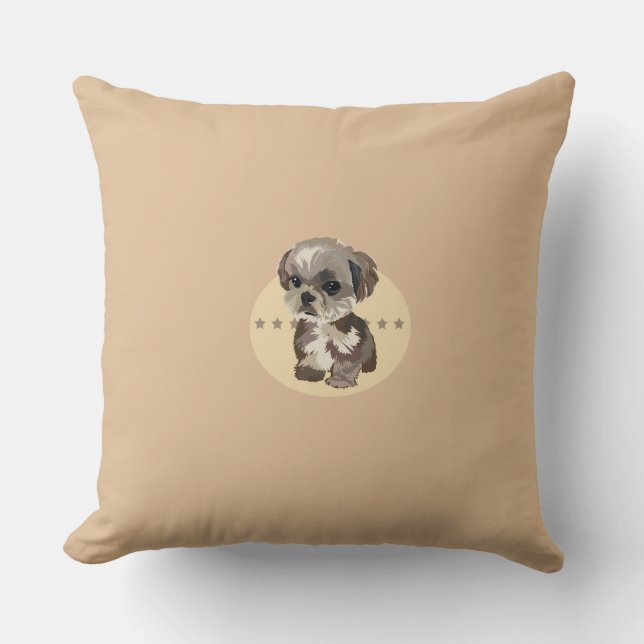 Shih Tzu Throw Pillow (Front)