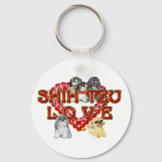 Shih Tzu Valentine Keychain