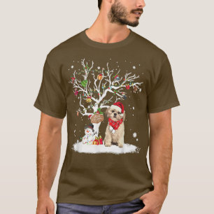 Shih Tzu Winter Snow Tree Dog Christmas Winter T-Shirt