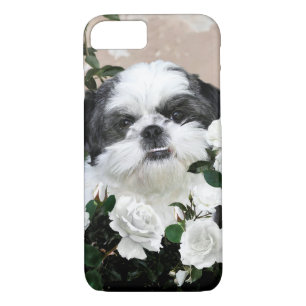 Shih Tzu with roses Case-Mate iPhone Case
