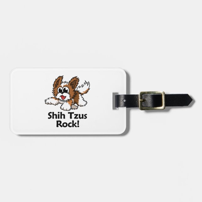 Shih Tzus Rock! Luggage Tag (Front Horizontal)