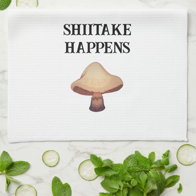 Shiitake Happens Kitchen Towel (Folded)