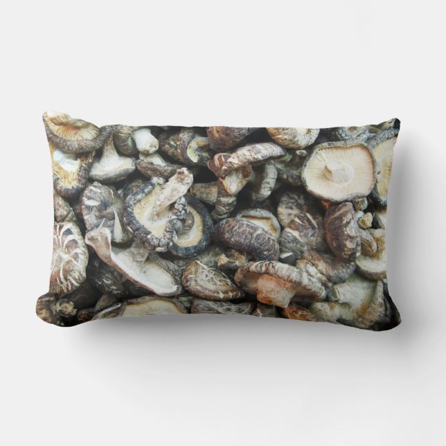 Shiitake Mushrooms Lumbar Pillow (Front)
