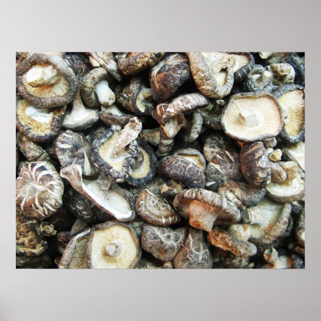 Shiitake Mushrooms Poster (Front)