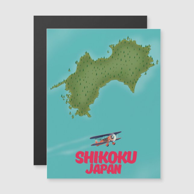 Shikoku Japan map (Front/Back)