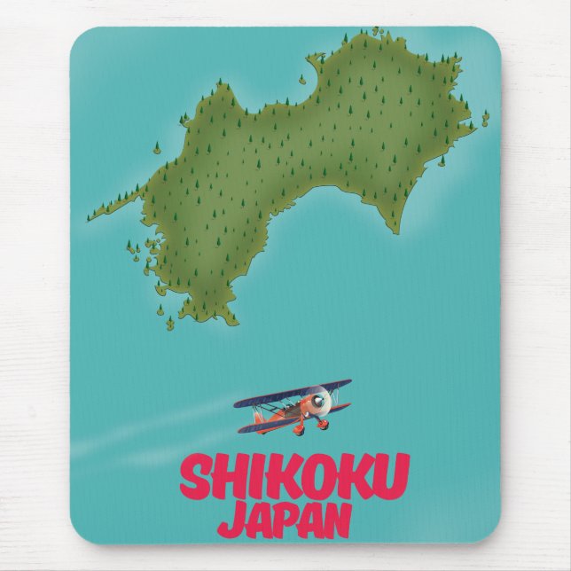 Shikoku Japan map Mouse Pad (Front)
