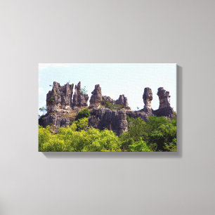 Shilin pinnacles Stone forest - Yunnan,China,Asia Canvas Print