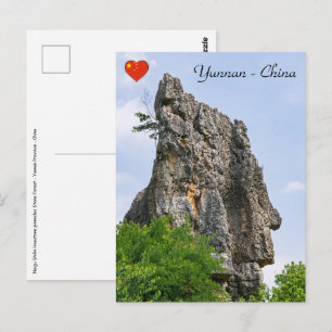 Shilin pinnacles Stone forest - Yunnan,China,Asia Postcard