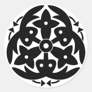 Shimabara Forsythia Classic Round Sticker
