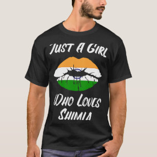 Shimla lips mouth love Indian flag T-Shirt