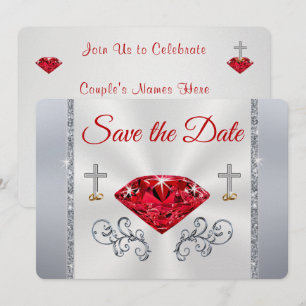 Shimmer 40th Anniversary Save the Date Cards