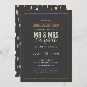 Shimmer Engagement Party Invitation