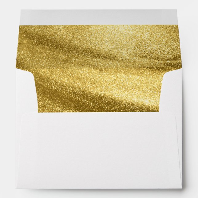 Shimmer Faux Gold Parties scintillant Enveloppe d' (Dos (Bas))