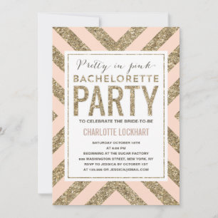 Shimmer glamour Bachelorette Party Invitation