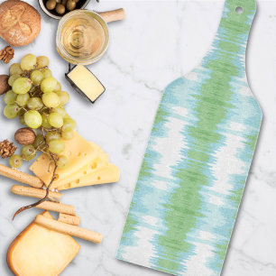 Shimmer Ikat in Green and Aqua Cutting Board