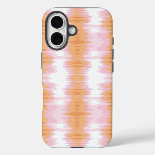 Shimmer Ikat in Pink and Orange iPhone 16 Case