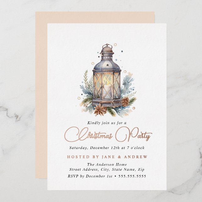 Shimmer Lantern Festive Christmas Party  (Front/Back)