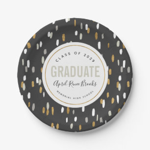 Shimmer Personalized Graduation Paper Plate