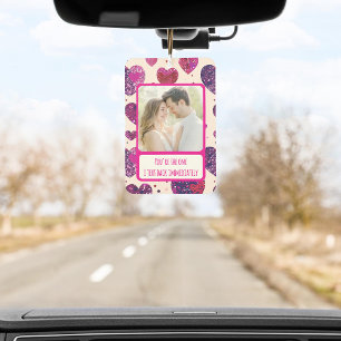 Shimmer Purple Heart Txt Back Immediately Air Freshener