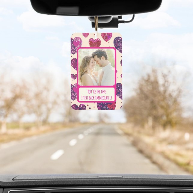 Shimmer Purple Heart Txt Back Immediately Air Freshener (Creator Uploaded)
