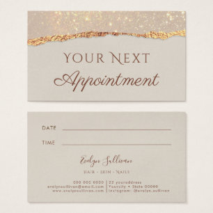 Shimmer ripped paper Appointment Card