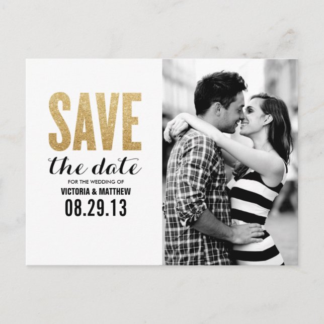 SHIMMER & SHINE | SAVE THE DATE ANNOUNCEMENT POSTCARD (Front)