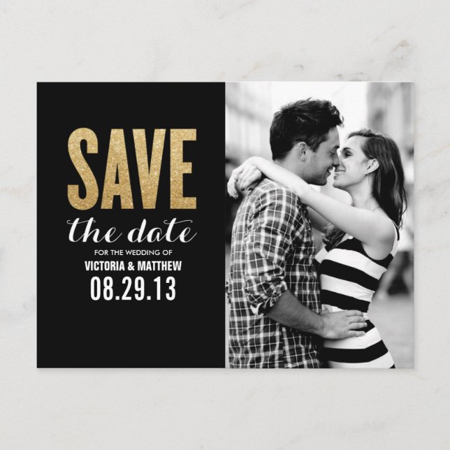 SHIMMER & SHINE | SAVE THE DATE ANNOUNCEMENT POSTCARD (Front)