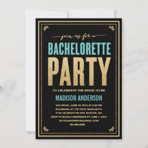 SHIMMER & SPARKLE   BACHELORETTE PARTY INVITATION