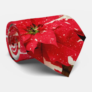 Shimmer Surprise Poinsettias Tie