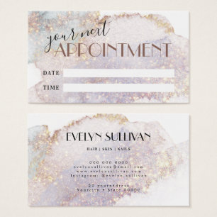 Shimmer watercolor appointment card