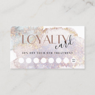 Shimmer watercolor loyalty card