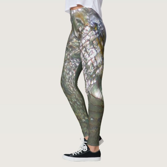 Shimmering Abalone Seashell, Beautiful Nature Leggings