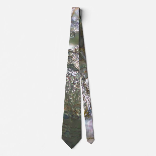 Shimmering Abalone Seashell, Beautiful Nature Tie (Front)