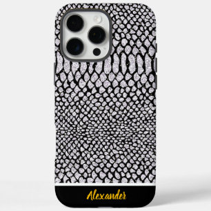 Shimmering animal print design iPhone 16 pro max case