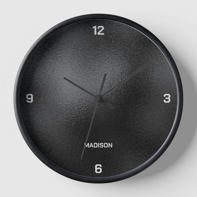 Shimmering Black Clock (Front)