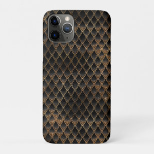 Shimmering Black & Gold Glitter Dragon Scales Case-Mate iPhone Case