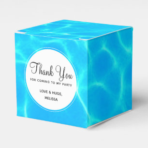 Shimmering Blue Pool Water Reflections Photo Favor Box