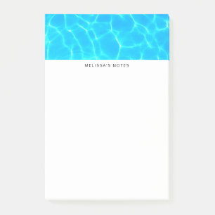 Shimmering Blue Pool Water Reflections Photo Post-it Notes