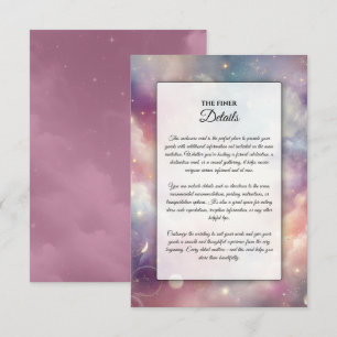 Shimmering Celestial Stardust Skies Wedding Enclosure Card