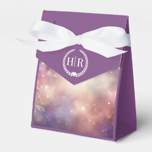 Shimmering Celestial Stardust Skies Wedding Favor Box