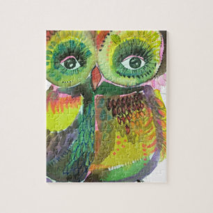 Shimmering Coot Woot owl Jigsaw Puzzle