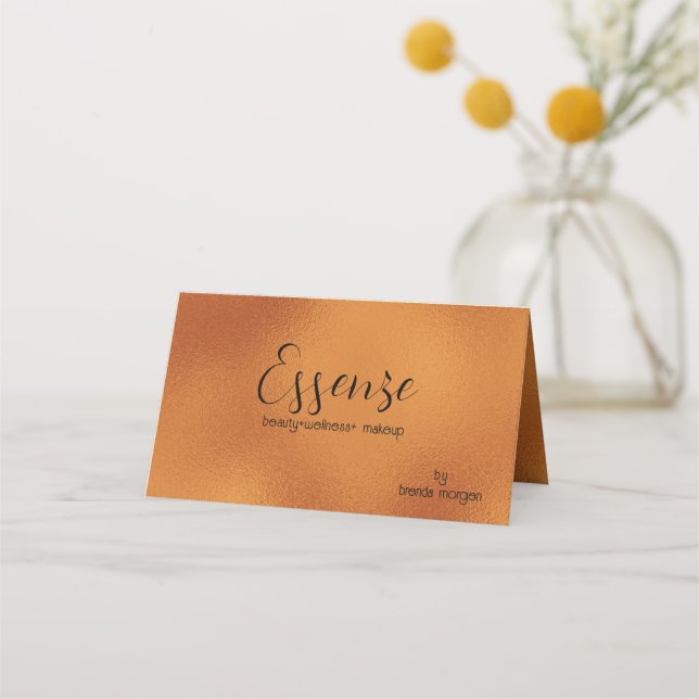 Shimmering Copper Brown Modern Background Loyalty Card (Front)