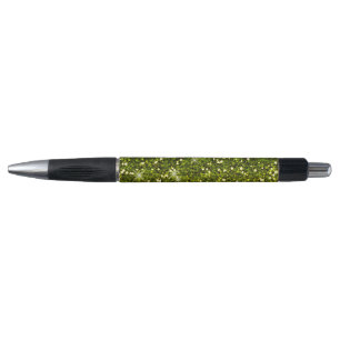 Shimmering Dark Green Gold Glitters Pen
