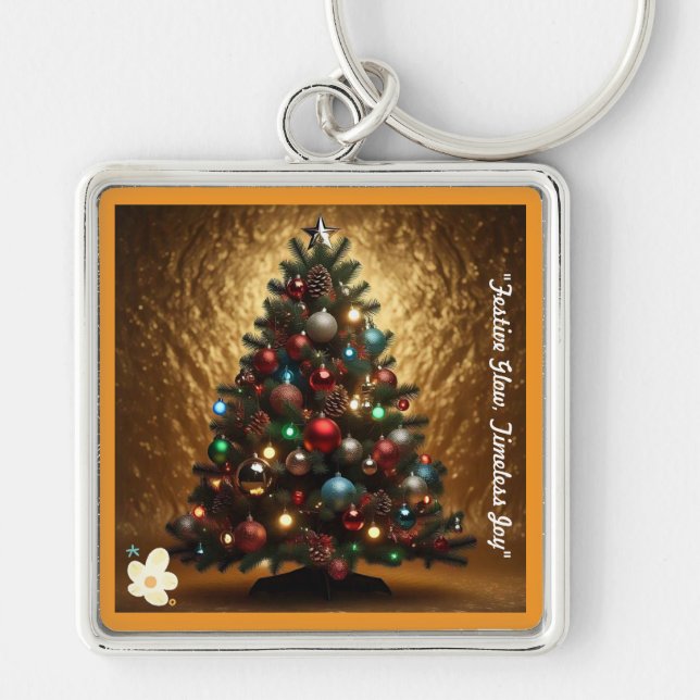 "Shimmering Festivities" Keychain (Front)