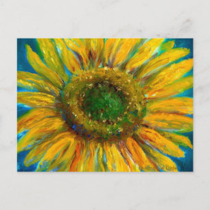 Shimmering Fine Art Sunflower Postcard