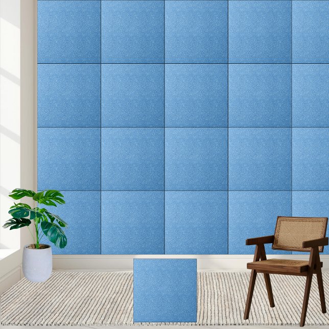 Shimmering Glossy Blue Glitter Sparkle  Tile (Shimmering Glossy Blue Glitter Sparkle Ceramic Tile)
